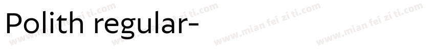 Polith regular字体转换